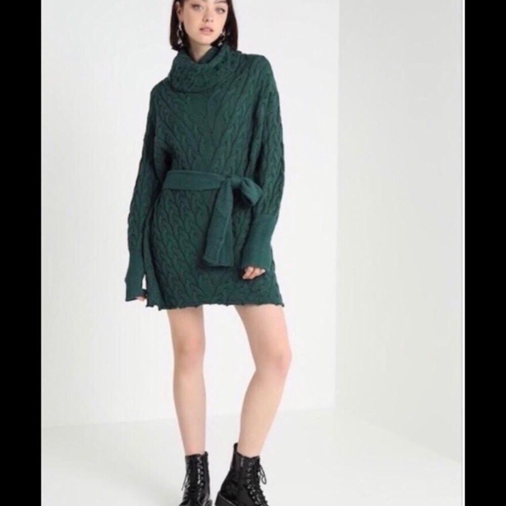 Free People Cable Knit Sweater Dress / Tunic - Picture 7 of 11